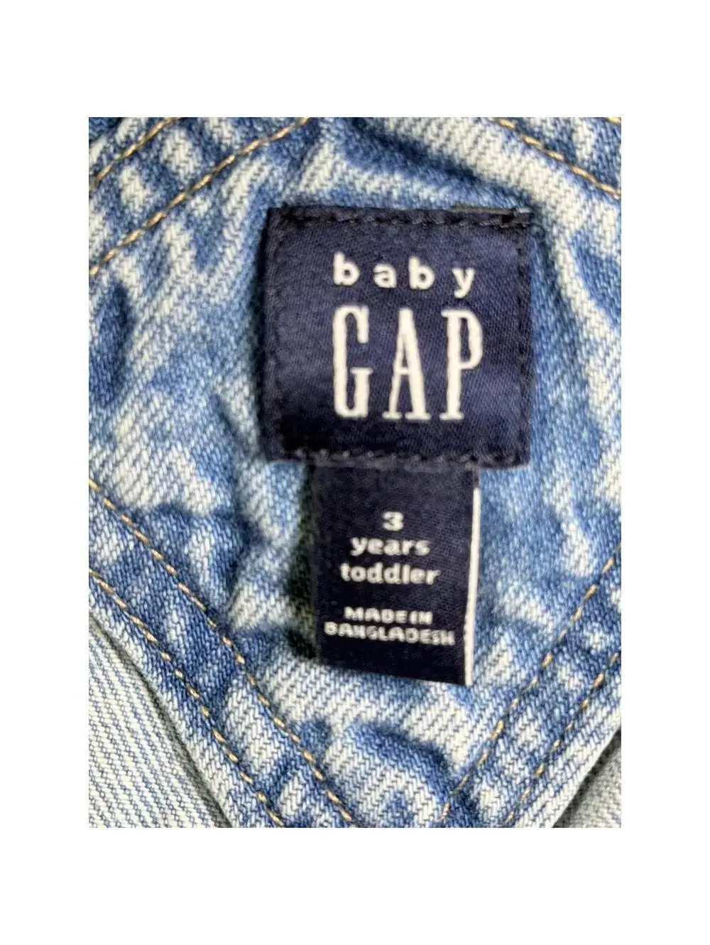 Baby GAP Girls 3T Bibs Overalls Blue Denim Jean 100% Cotton Kids Light Wash